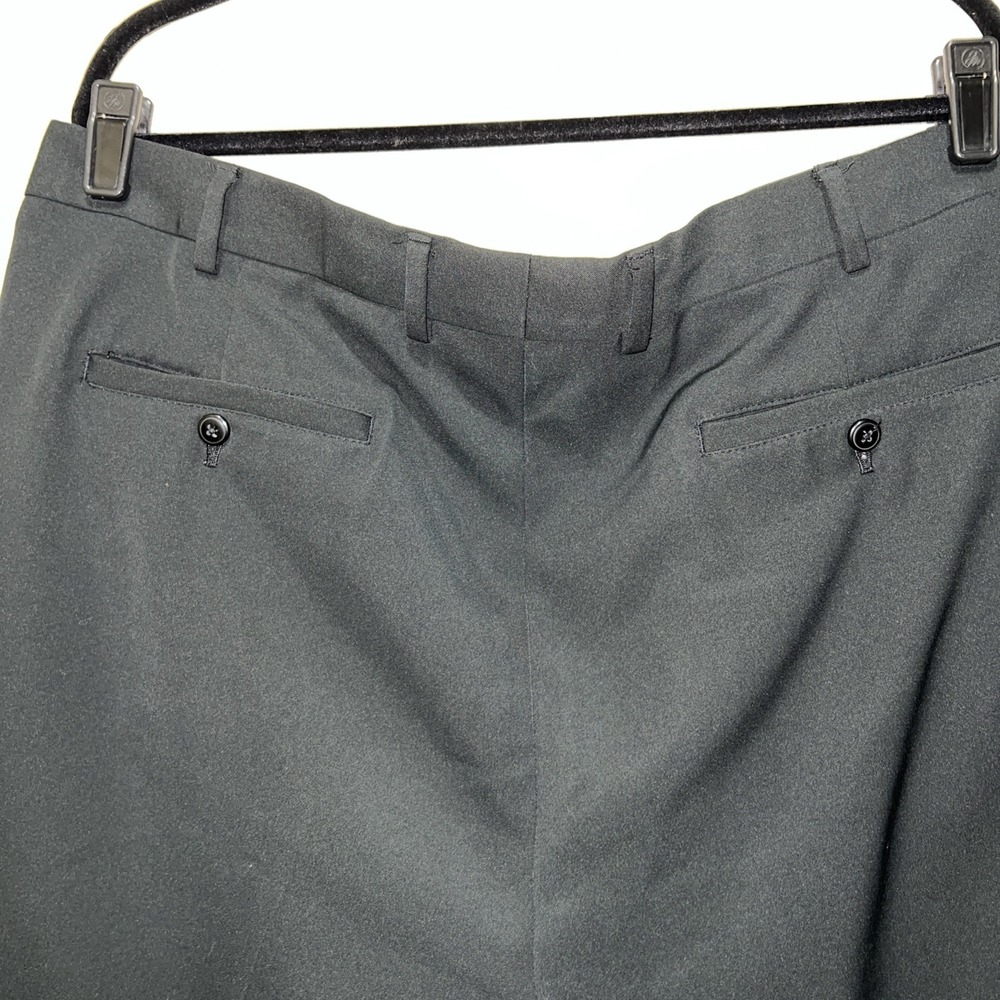 Alan Flusser Golf Men Pleated Dress Shorts Sz 40 Black Lightweight Poly Classic - Picture 8 of 11